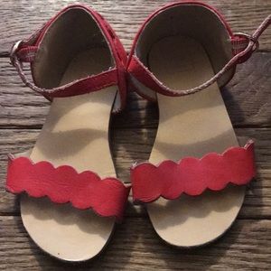 Red toddler sandals